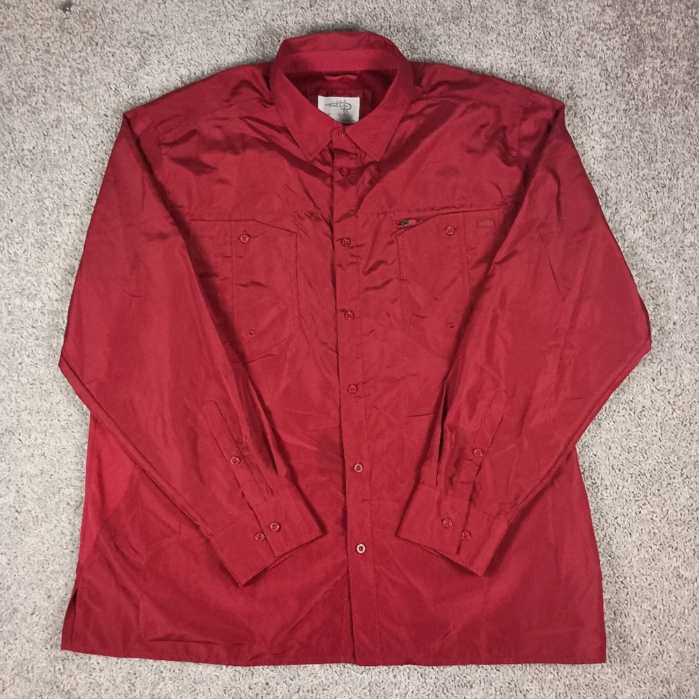 Reel Life Mesh Lined Vented 2XL Mens Long Sleeve Fishing Shirt - Picture 2 of 10